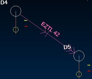 Example arrow and centre line style maps for a non-electric detonator