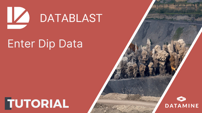 Video example of how to enter dip data