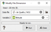 Modify file dimension task interface